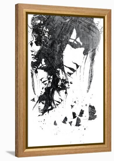 Moth-Alex Cherry-Framed Stretched Canvas