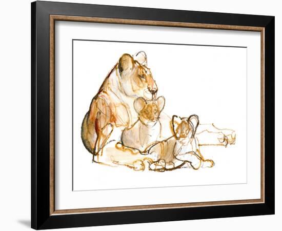 Mother, 2020, (mixed media on paper)-Mark Adlington-Framed Giclee Print