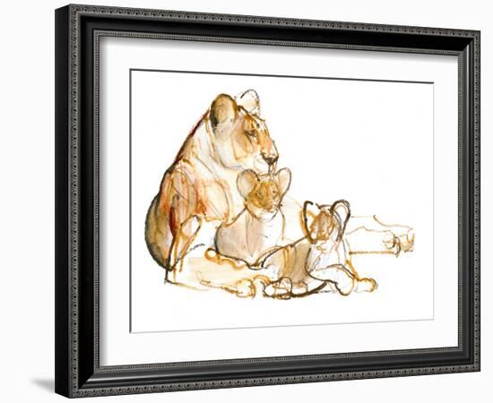 Mother, 2020, (mixed media on paper)-Mark Adlington-Framed Giclee Print