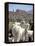 Mother and Baby Alpaca with Catholic Church in the Distance, Village of Mauque, Chile-Lin Alder-Framed Premier Image Canvas