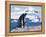 Mother and baby gentoo penguins-Kevin Schafer-Framed Premier Image Canvas