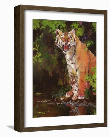 Mother and Baby II (Tigers) 1997-Odile Kidd-Framed Giclee Print