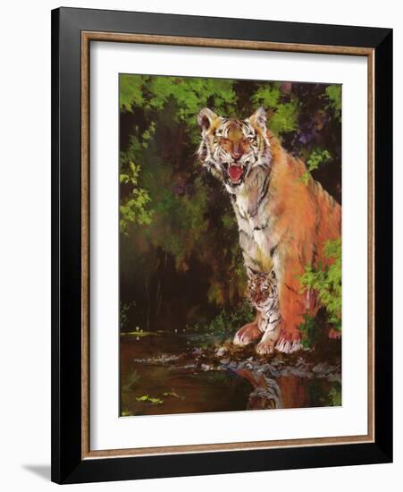 Mother and Baby II (Tigers) 1997-Odile Kidd-Framed Giclee Print