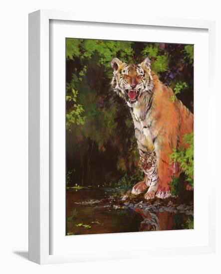 Mother and Baby II (Tigers) 1997-Odile Kidd-Framed Giclee Print