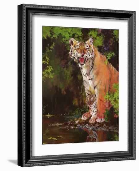 Mother and Baby II (Tigers) 1997-Odile Kidd-Framed Giclee Print