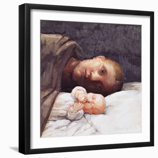 Mother and Baby Resting 2, 1996-Evelyn Williams-Framed Giclee Print
