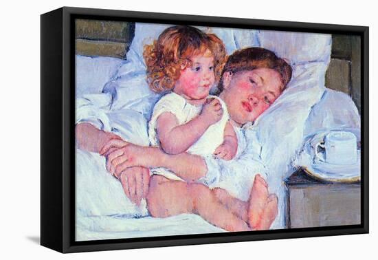 Mother and Baby-Mary Cassatt-Framed Stretched Canvas