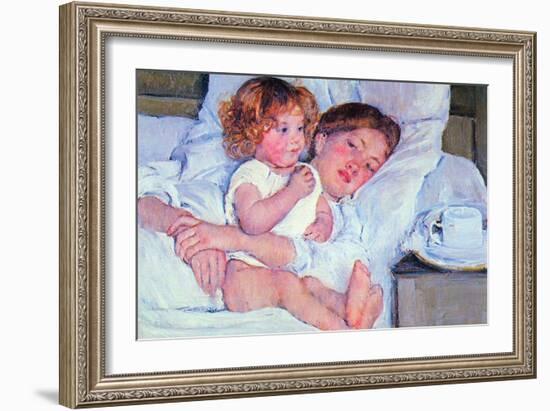 Mother and Baby-Mary Cassatt-Framed Art Print