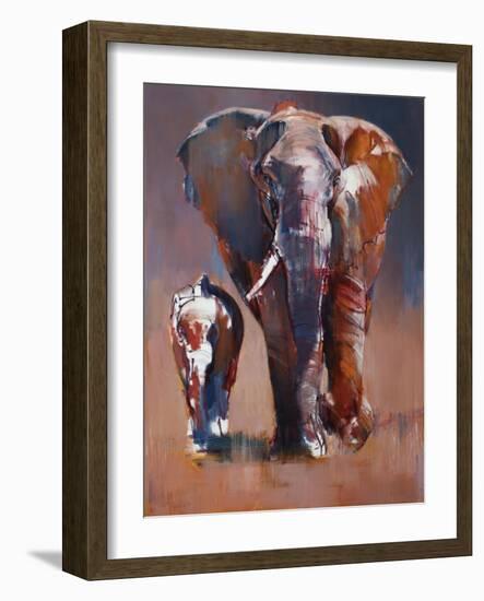 Mother and Calf-Mark Adlington-Framed Giclee Print