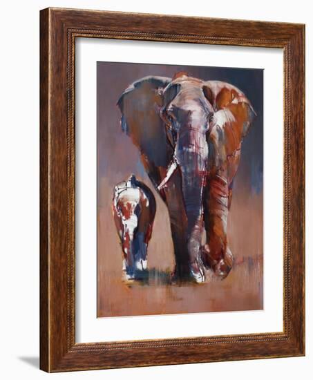 Mother and Calf-Mark Adlington-Framed Giclee Print