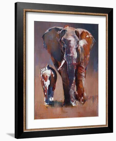 Mother and Calf-Mark Adlington-Framed Giclee Print