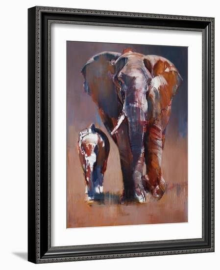 Mother and Calf-Mark Adlington-Framed Giclee Print