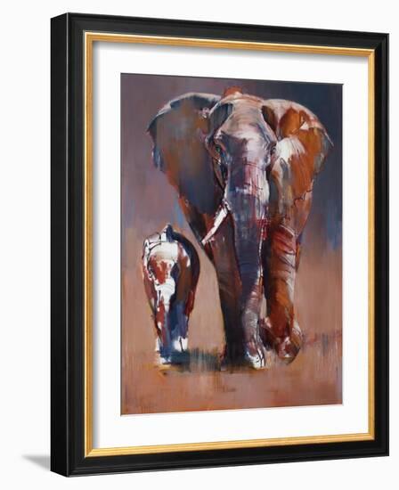 Mother and Calf-Mark Adlington-Framed Giclee Print