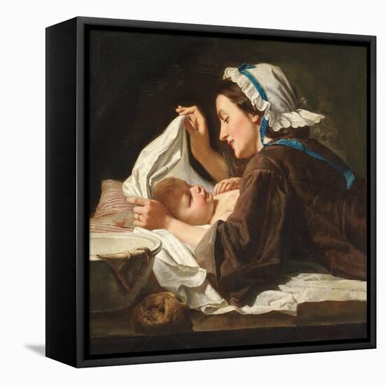 Mother and Child, 1833-Peter Fendi-Framed Premier Image Canvas