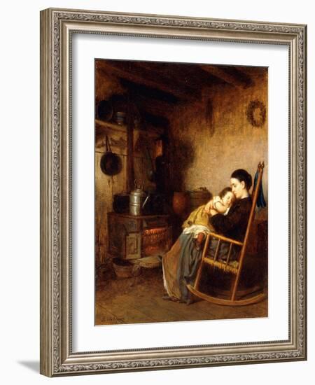 Mother and Child, 1868-Eastman Johnson-Framed Giclee Print