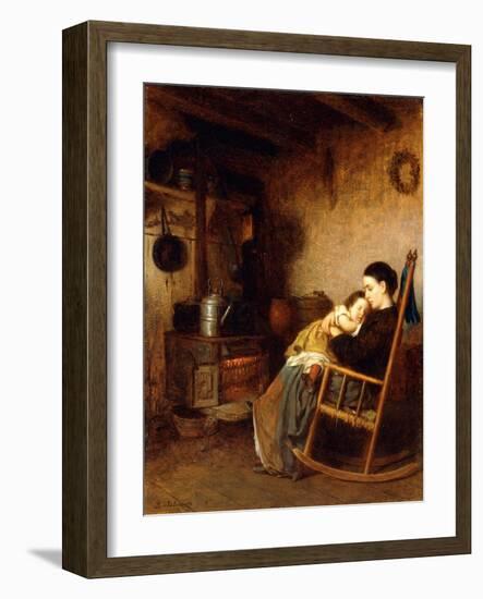 Mother and Child, 1868-Eastman Johnson-Framed Giclee Print