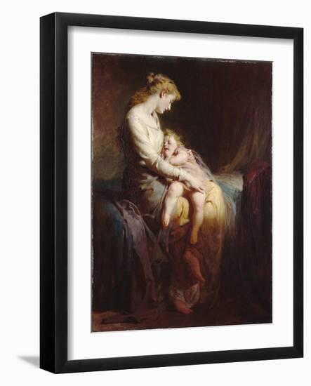Mother and Child, 1873 (Oil on Canvas)-George Elgar Hicks-Framed Giclee Print