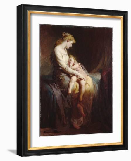 Mother and Child, 1873 (Oil on Canvas)-George Elgar Hicks-Framed Giclee Print