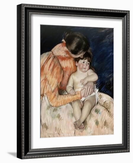 Mother and Child, 1890s-Mary Cassatt-Framed Giclee Print