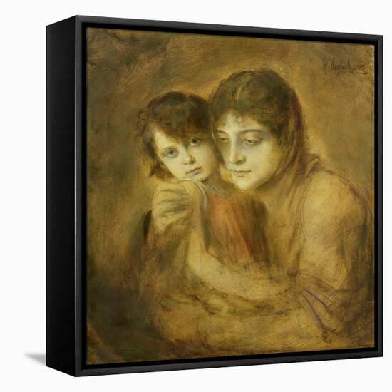 Mother and Child, 1893-Franz Seraph von Lenbach-Framed Premier Image Canvas