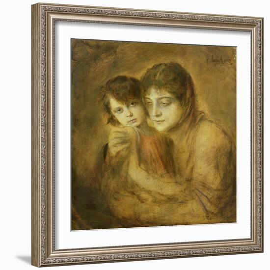 Mother and Child, 1893-Franz Seraph von Lenbach-Framed Giclee Print