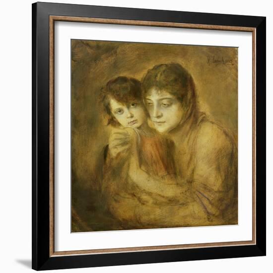Mother and Child, 1893-Franz Seraph von Lenbach-Framed Giclee Print
