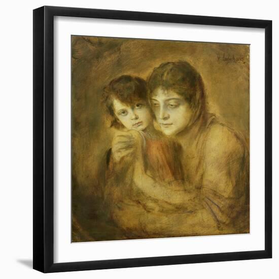 Mother and Child, 1893-Franz Seraph von Lenbach-Framed Giclee Print