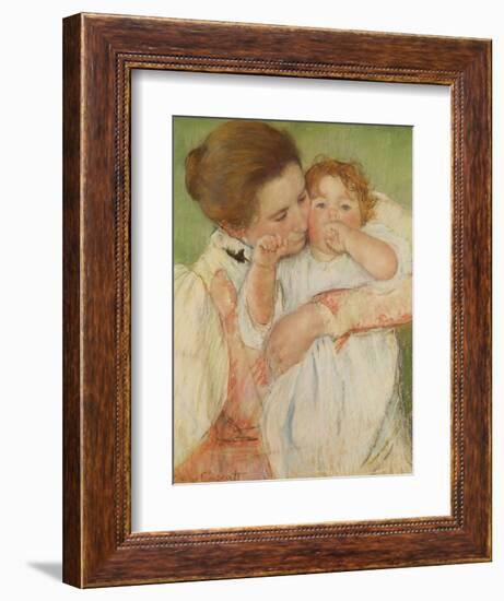 Mother and Child, 1897-Mary Cassatt-Framed Giclee Print