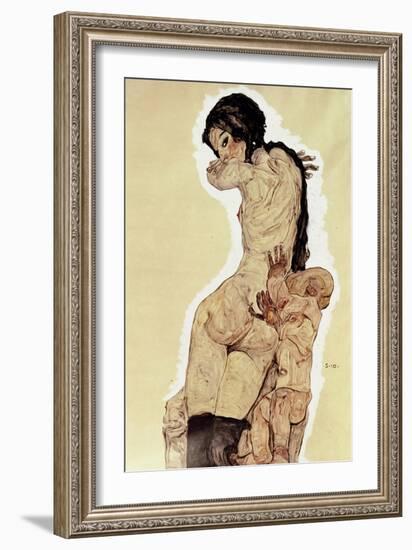 Mother and Child, 1910-Egon Schiele-Framed Giclee Print