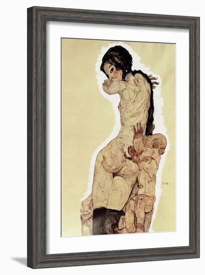 Mother and Child, 1910-Egon Schiele-Framed Giclee Print