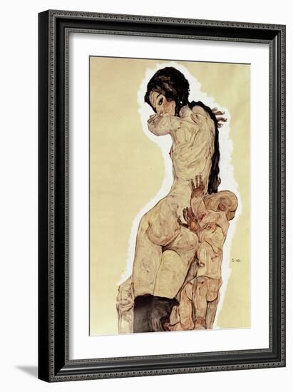 Mother and Child, 1910-Egon Schiele-Framed Giclee Print