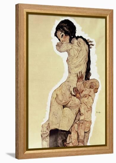 Mother and Child, 1910-Egon Schiele-Framed Premier Image Canvas