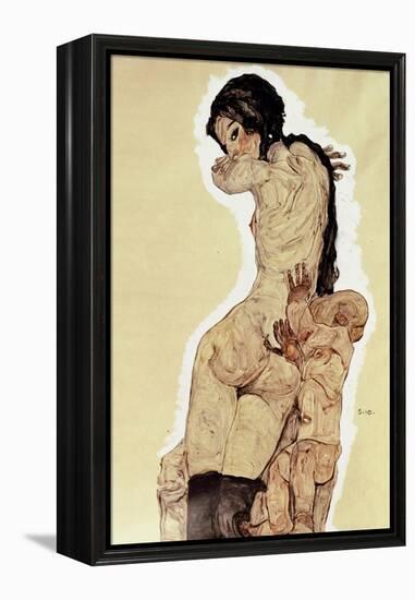 Mother and Child, 1910-Egon Schiele-Framed Premier Image Canvas