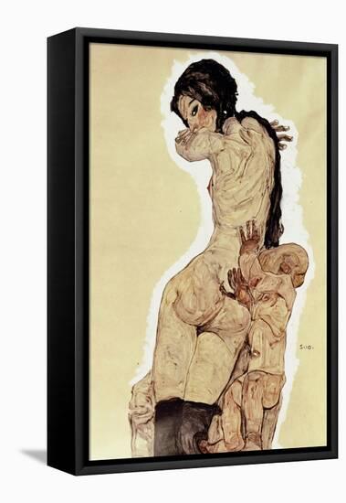 Mother and Child, 1910-Egon Schiele-Framed Premier Image Canvas