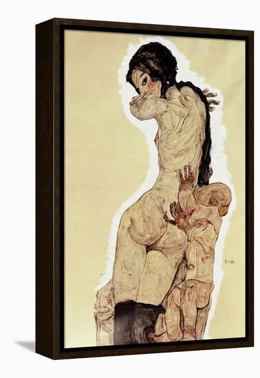 Mother and Child, 1910-Egon Schiele-Framed Premier Image Canvas