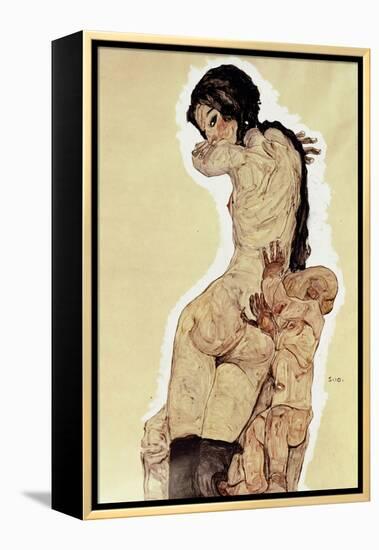 Mother and Child, 1910-Egon Schiele-Framed Premier Image Canvas