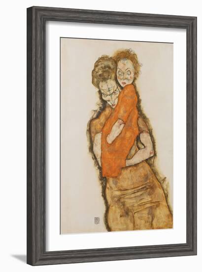 Mother and Child, 1914-Egon Schiele-Framed Giclee Print