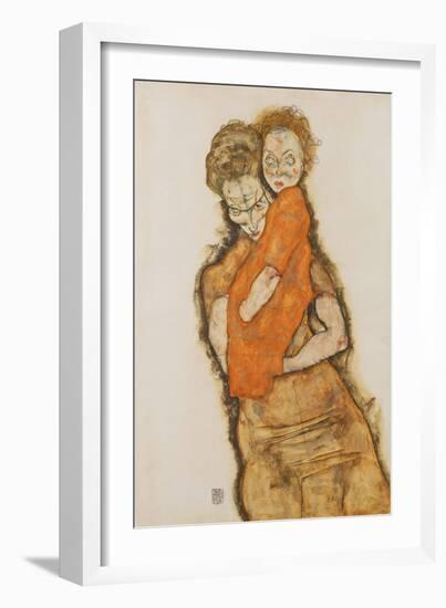 Mother and Child, 1914-Egon Schiele-Framed Giclee Print