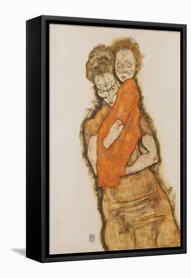 Mother and Child, 1914-Egon Schiele-Framed Premier Image Canvas