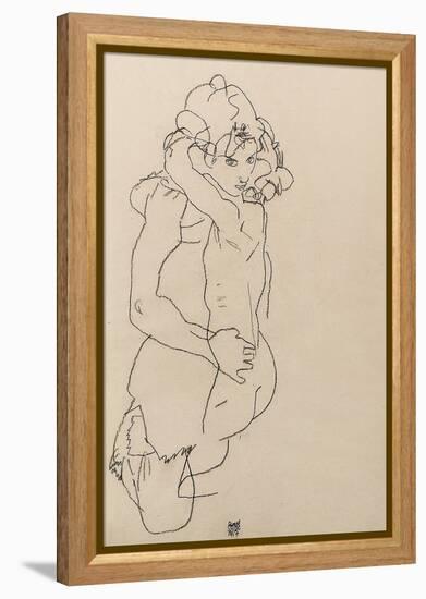 Mother and Child, 1917-Egon Schiele-Framed Premier Image Canvas