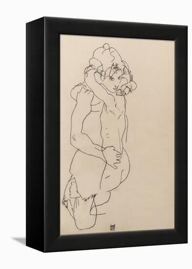 Mother and Child, 1917-Egon Schiele-Framed Premier Image Canvas