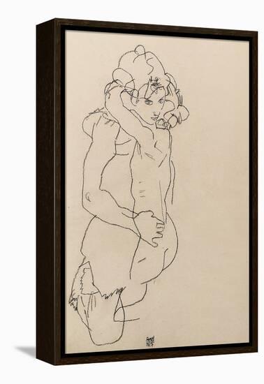 Mother and Child, 1917-Egon Schiele-Framed Premier Image Canvas