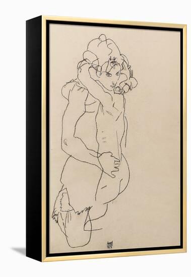 Mother and Child, 1917-Egon Schiele-Framed Premier Image Canvas