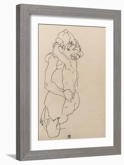 Mother and Child, 1917-Egon Schiele-Framed Giclee Print