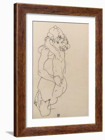 Mother and Child, 1917-Egon Schiele-Framed Giclee Print