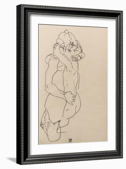 Mother and Child, 1917-Egon Schiele-Framed Giclee Print