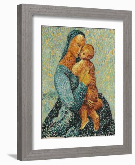 Mother and Child, 1924 (Oil on Canvas)-Christopher Wood-Framed Giclee Print