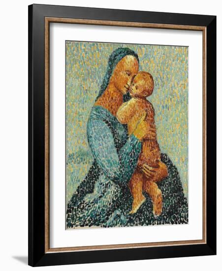 Mother and Child, 1924 (Oil on Canvas)-Christopher Wood-Framed Giclee Print