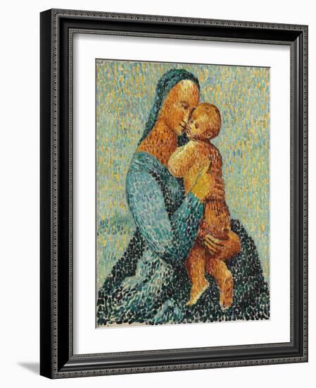 Mother and Child, 1924 (Oil on Canvas)-Christopher Wood-Framed Giclee Print