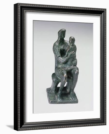 Mother and Child, 1943-Henry Moore-Framed Giclee Print